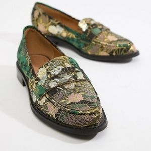 Original Packaging! ASOS Metallic Floral Loafers